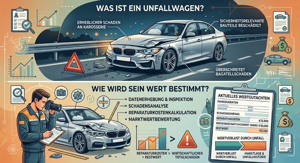 Infografik: Was ist ein Unfallwagen und wie wird sein Wert bestimmt?